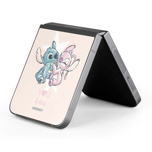 Disney Lilo and Stitch Stitch and Angel Galaxy Z Flip6 Skin